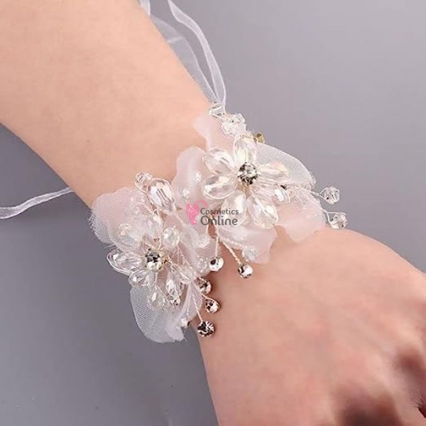 Bratara eleganta de mana BRM034 Argintie cu cristale
